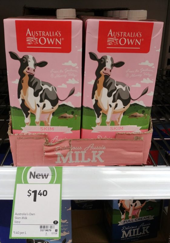 Australia's Own 1L Skim Milk