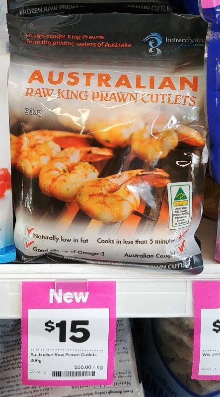 Better Choice Fisheries 300g Raw King Prawn Cutlets Australian