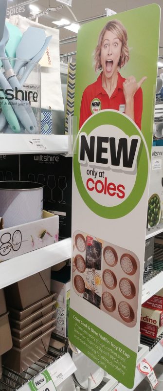 Coles 12 Cup Cook & Dine Muffin Tin New Girl Jenny
