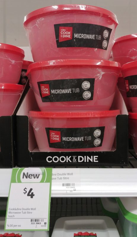 Coles 1L Cook & Dine Microwave Tub