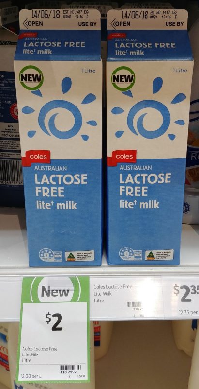 Coles 1L Lite Milk Lactose Free