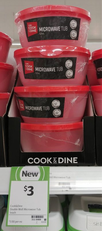 Coles 525mL Cook & Dine Microwave Tub