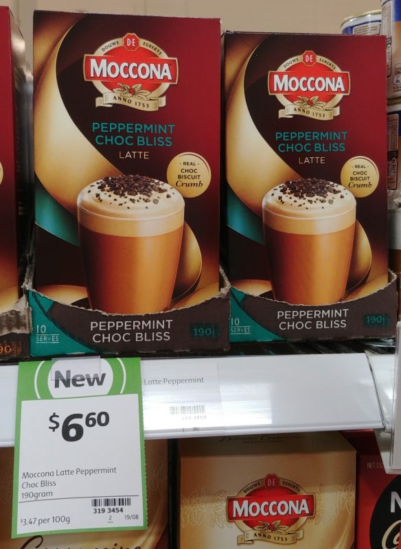 Moccona 190g Latte Peppermint Choc Bliss