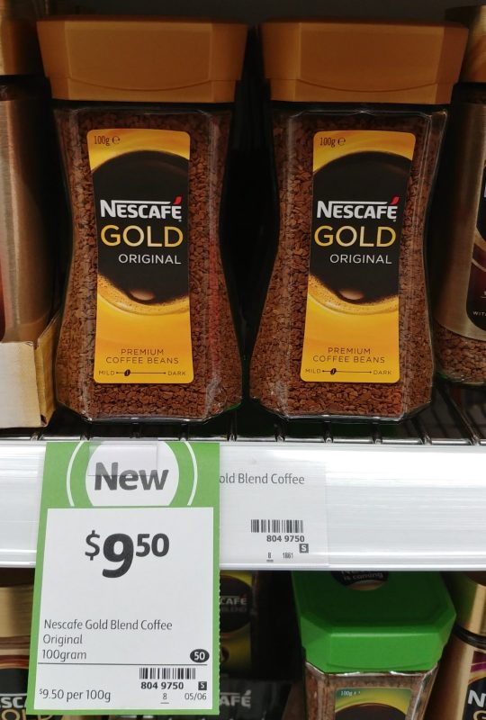 Nescafe 100g Coffee Beans Gold Original