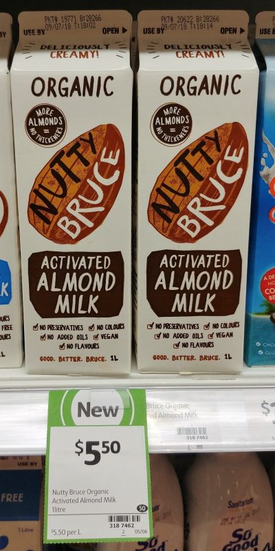 Nutty Bruce 1L Organic Activated Almond Milk