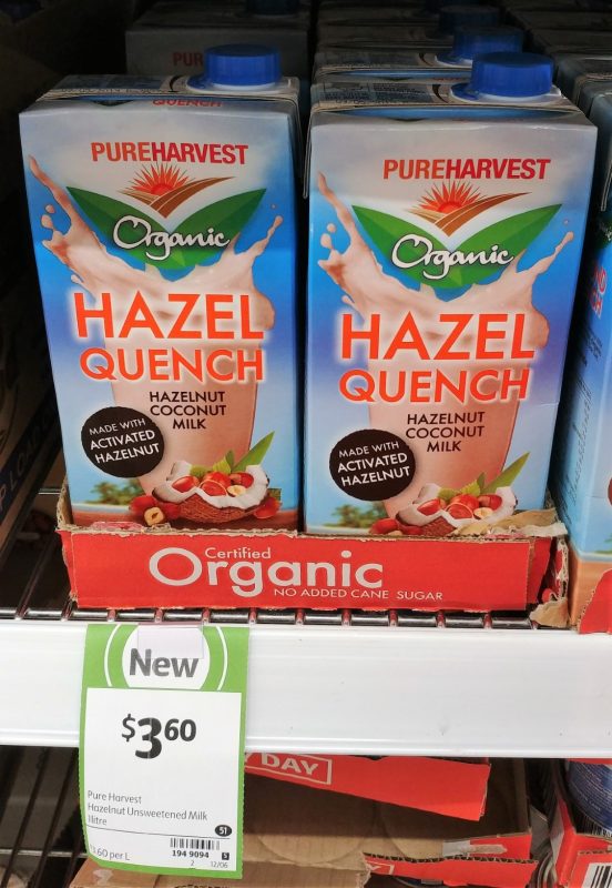 Pureharvest 1L Organic Hazelnut Coconut Milk Hazel Quench