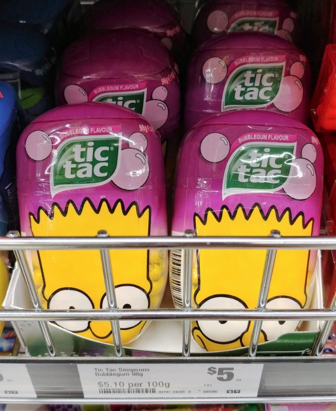 Tic Tac 98g Simpsons Bubblegum Flavour