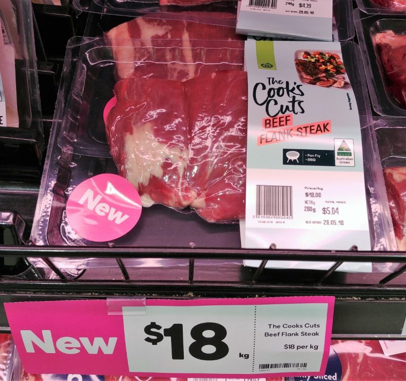 Woolworths $18 Kg The Cook's Cuts Beef Flank Steak
