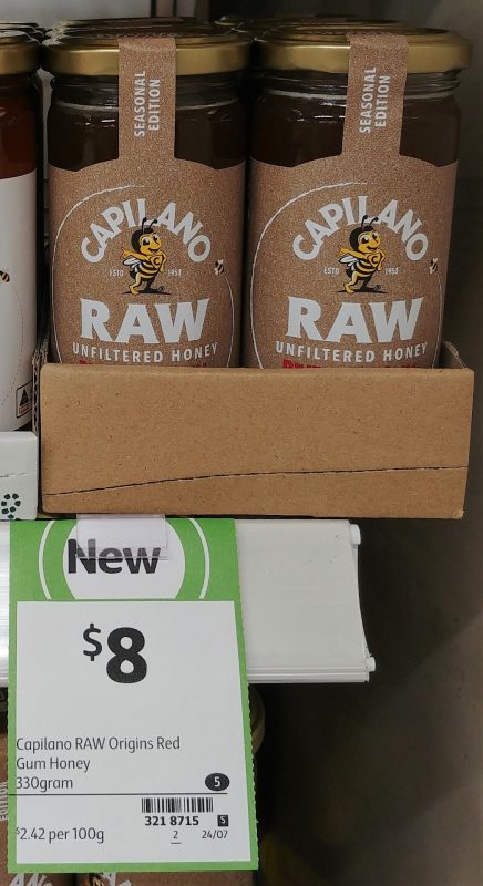 Capilano 330g Honey Raw Origins Red Gum