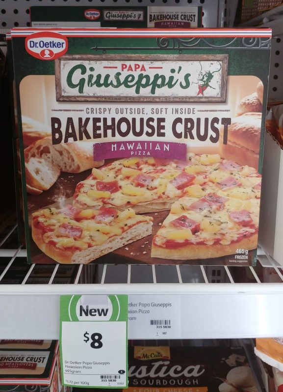 Dr Oetker 465g Papa Giuseppi's Pizza Bakehouse Crust Hawaiian