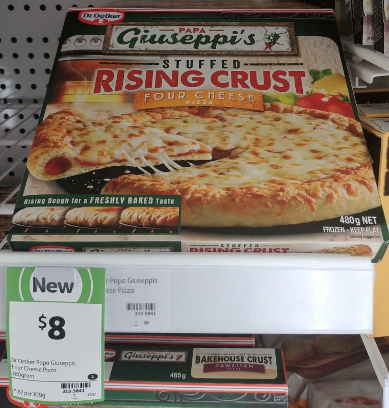Dr Oetker 480g Papa Giuseppi's Pizza Rising Crust Four Cheese