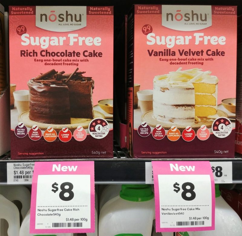 Noshu 540g Cake Mix Sugar Free Rich Chocolate Cake, Vanilla Velvet Cake