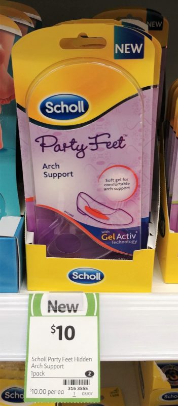 Scholl 1 Pack Arch Support Party Feet