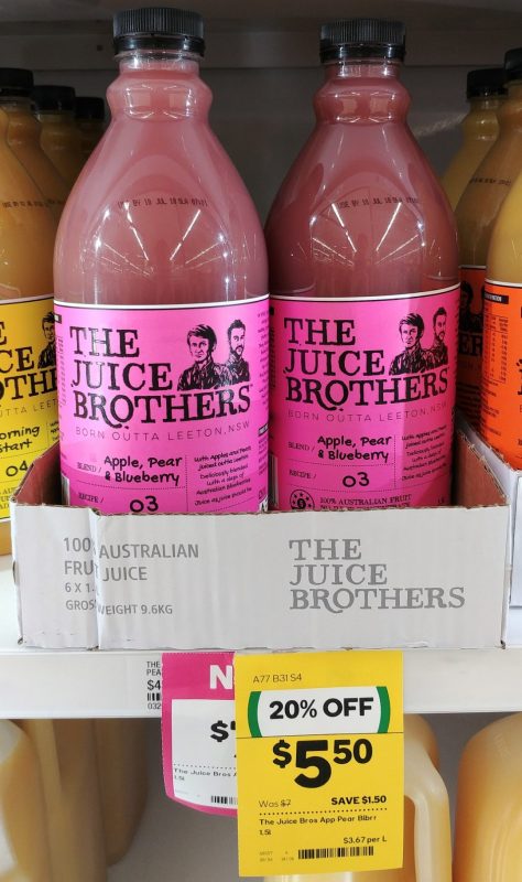 The Juice Brothers 1.5L Apple, Pear & Blueberry
