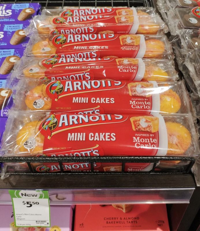 Arnott's 180g Mini Cakes Monte Carlo