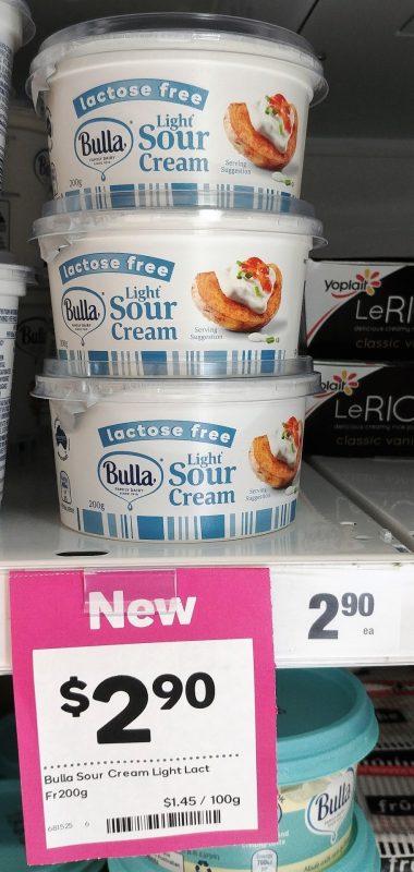 Bulla 200g Sour Cream Light Lactose Free