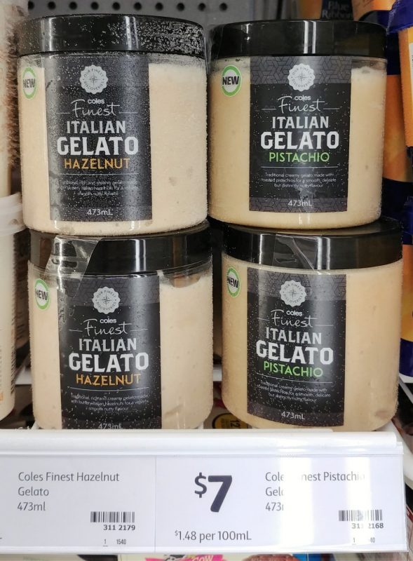 Coles 473mL Finest Gelato Italian Hazelnut, Pistachio