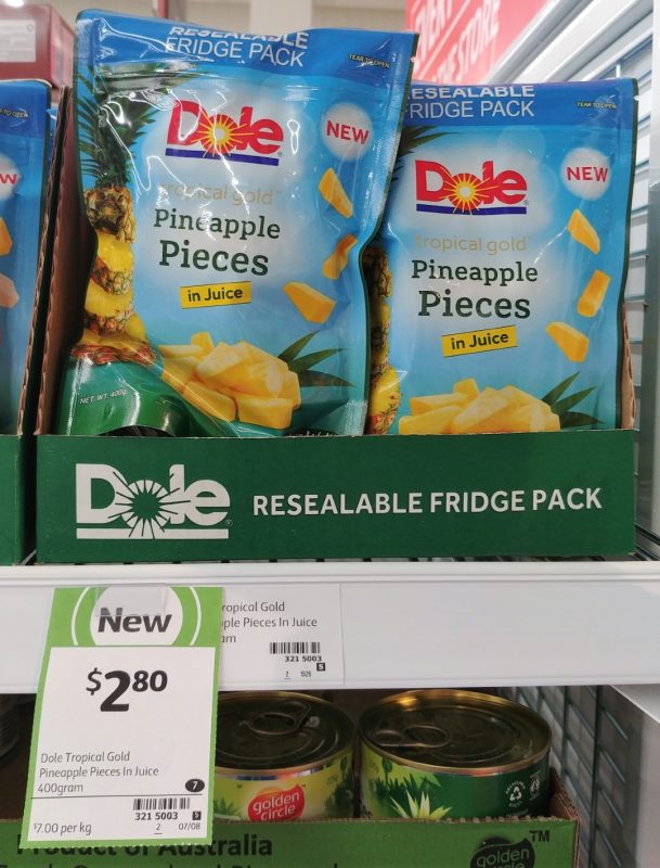 Dole 400g Pineapple Pieces In Juice