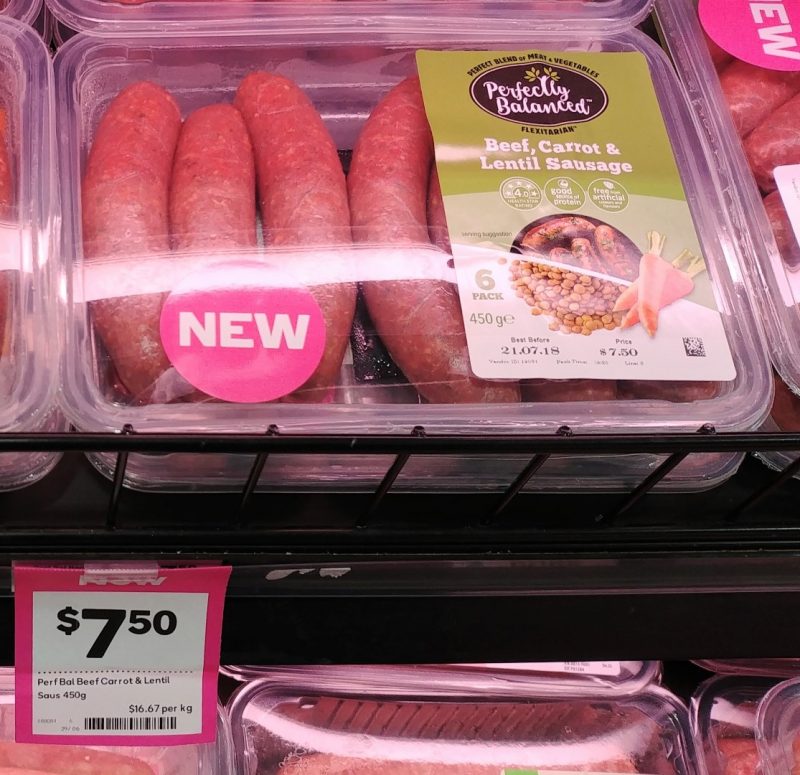 Perfectly Balanced 400g Sausages Beef, Carrot & Lentil