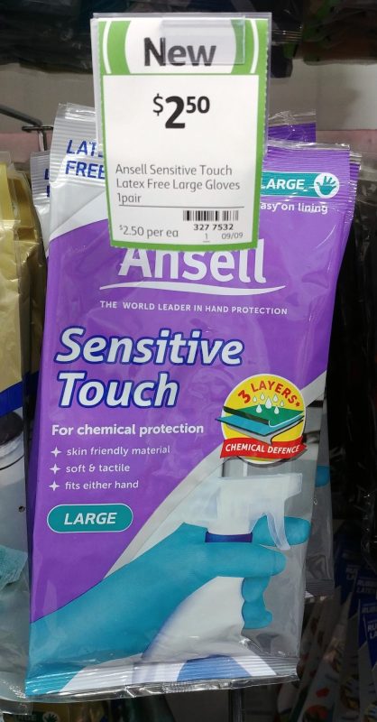 Ansell 1 Pack Gloves Sensitive Touch Large