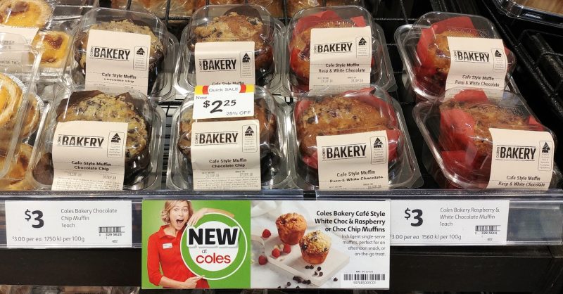 Coles 1 Pack Muffin Cafe Style Chocolate Chip, Raspberry & White Chocolate