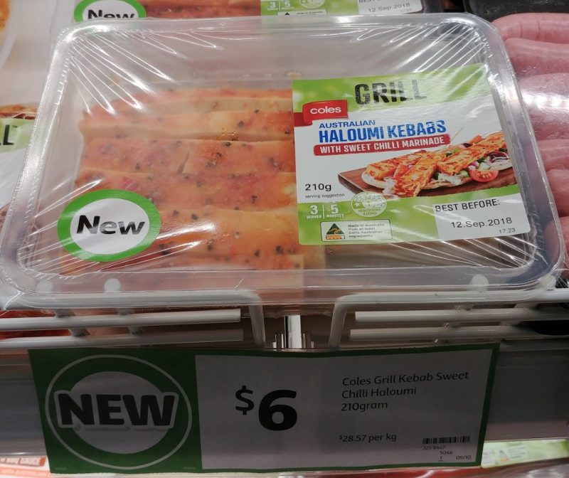 Coles 210g Grill Haloumi Kebabs With Sweet Marinade
