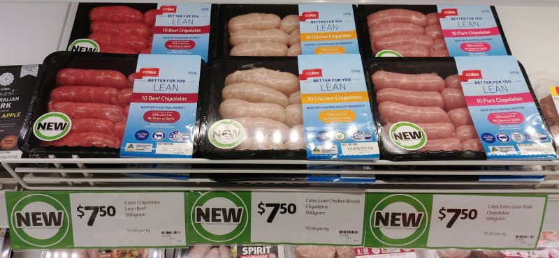 Coles 500g Better For You Lean Chipolatas Beef, Chicken, Pork