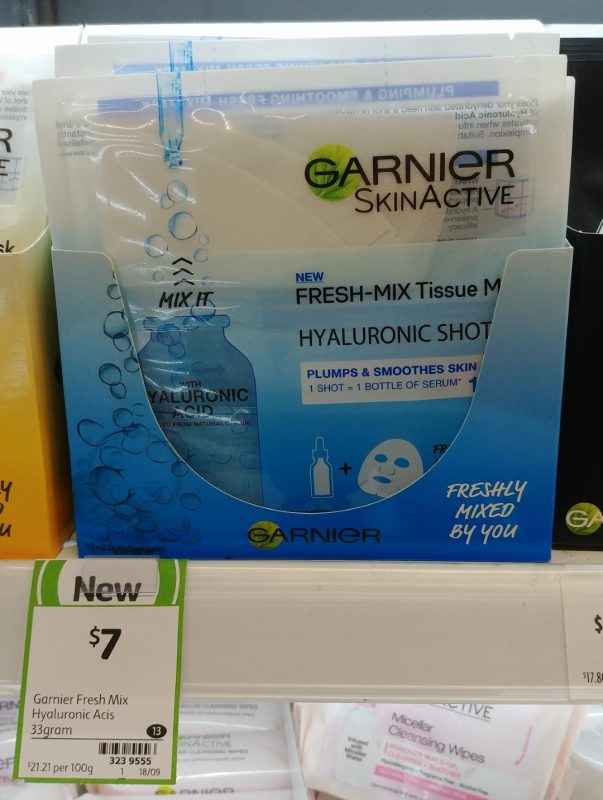 Garnier 33g Tissue Mask Fresh Mix Hyaluronic Acid