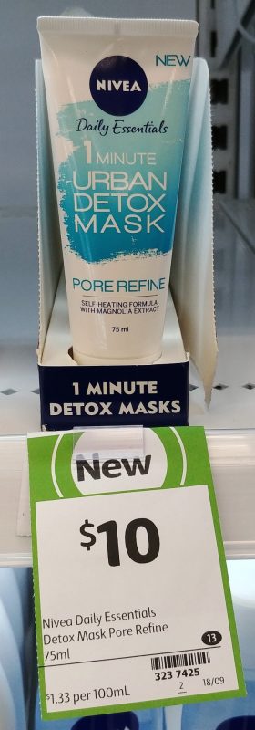 Nivea 75mL Pore Refine 1 Minute Urban Detox Mask
