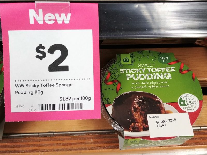 Woolworths 110g Sticky Toffee Pudding Sweet