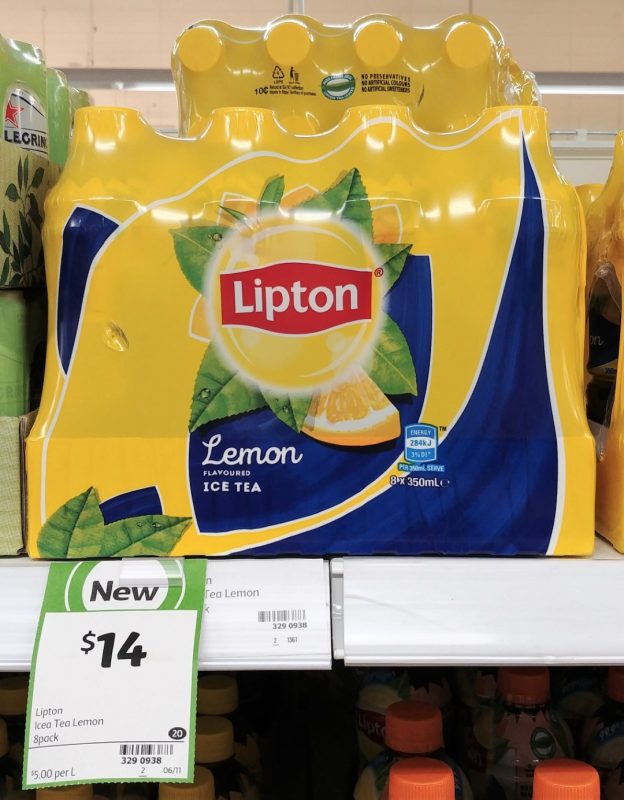 Lipton 8 X 350mL Ice Tea Lemon Flavoured