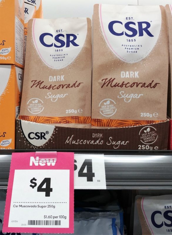 CSR 250g Muscovado Sugar Unrefined