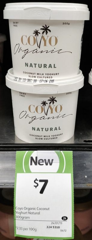 CoYo 300g Yoghurt Coconut Milk Organic Natural