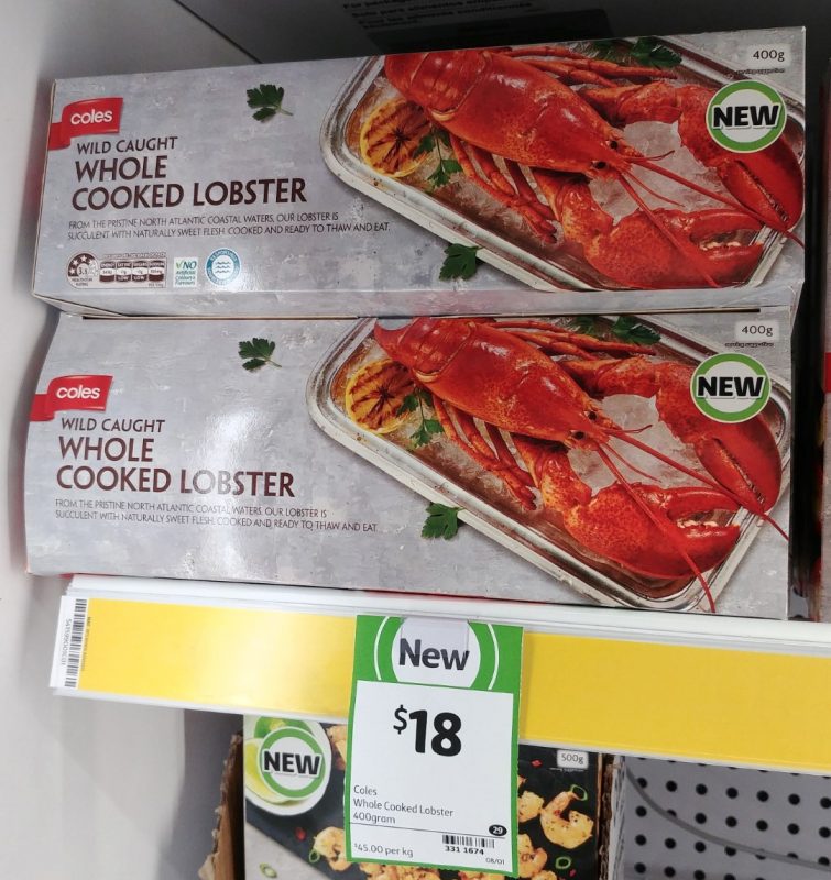 Coles 400g Lobster Whole Cooked Wild Caught