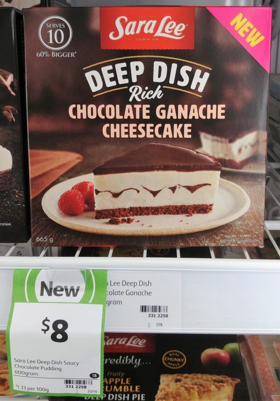 Sara Lee 600g Deep Dish Cheesecake Chocolate Ganache
