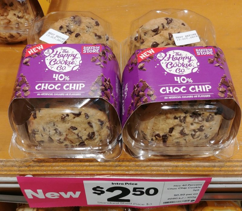 The Happy Cookie Co 5 Pack 40% Choc Chip