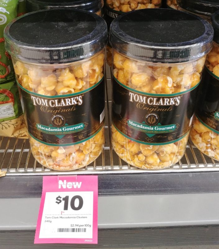 Tom Clark's 340g Popcorn Clusters With Macadamia Nuts