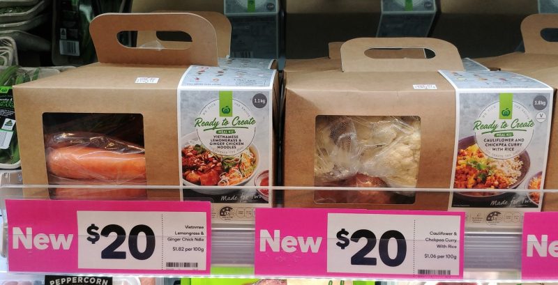 Woolworths 1.1kg Ready To Create Meal Kit Vietnamese Lemon Grass & Ginger Chicken Noodles, 1.8kg Cauliflower And Chickpea Curry With Rice