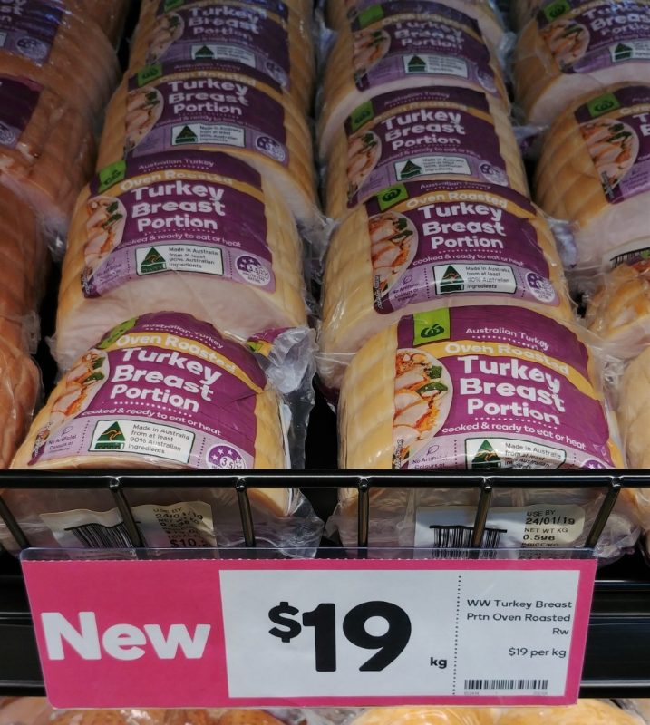 Woolworths $19 Kg Turkey Breast Portion Oven Roasted