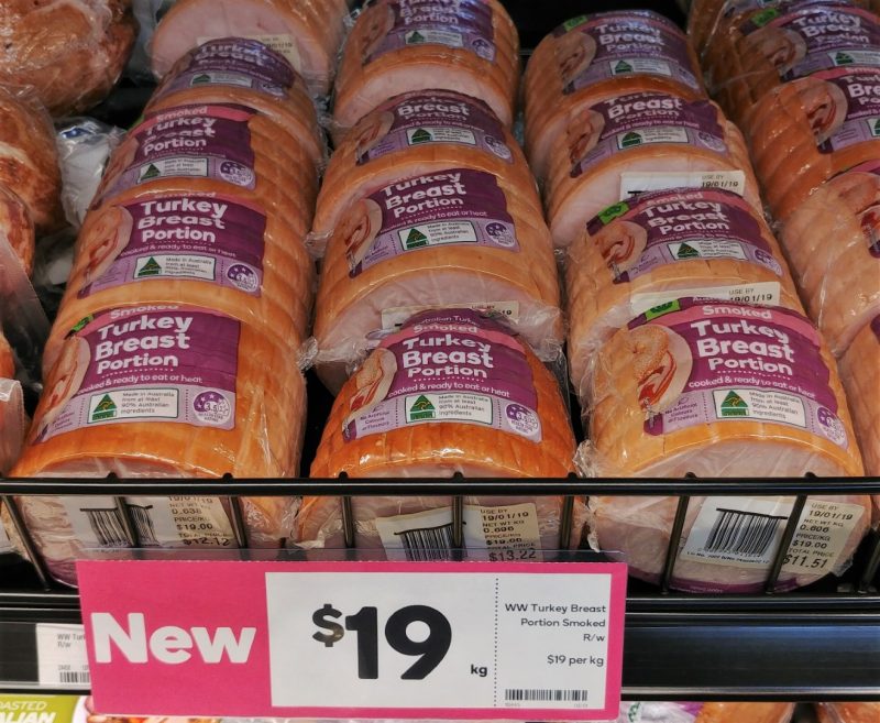Woolworths $19 Kg Turkey Breast Portion Smoked