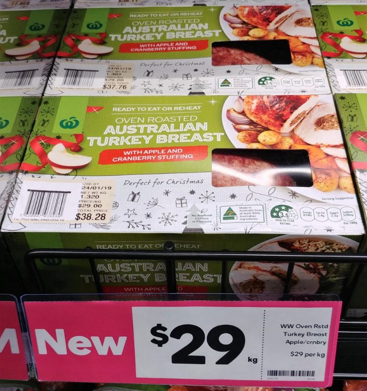 Woolworths $29 Kg Turkey Breast Australian Oven Roasted
