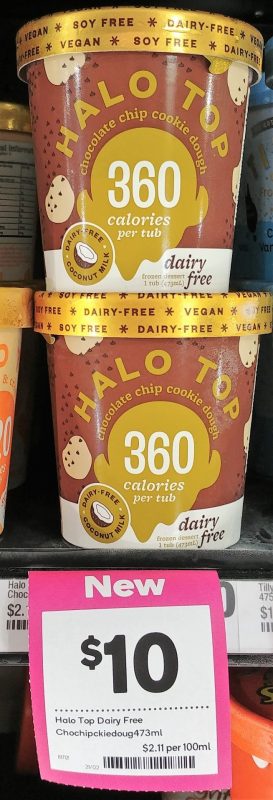 Halo Top 473mL Dairy Free Chocolate Chip Cookie Dough