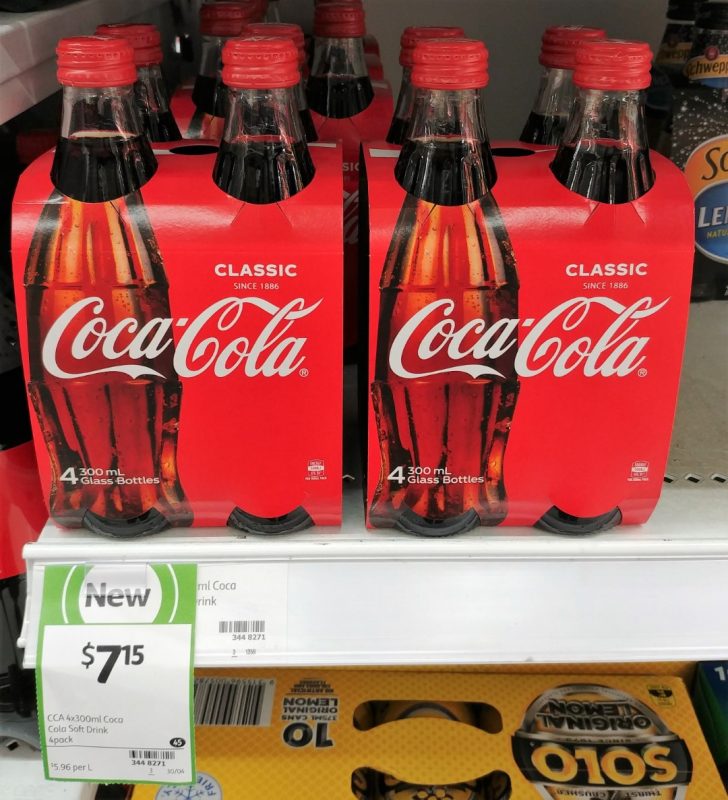 Coca Cola 4 X 300mL Soft Drink Classic