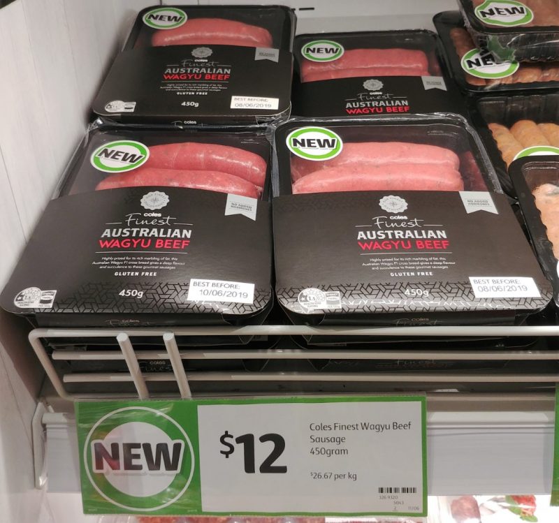 Coles 450g Finest Sausages Beef Wagyu