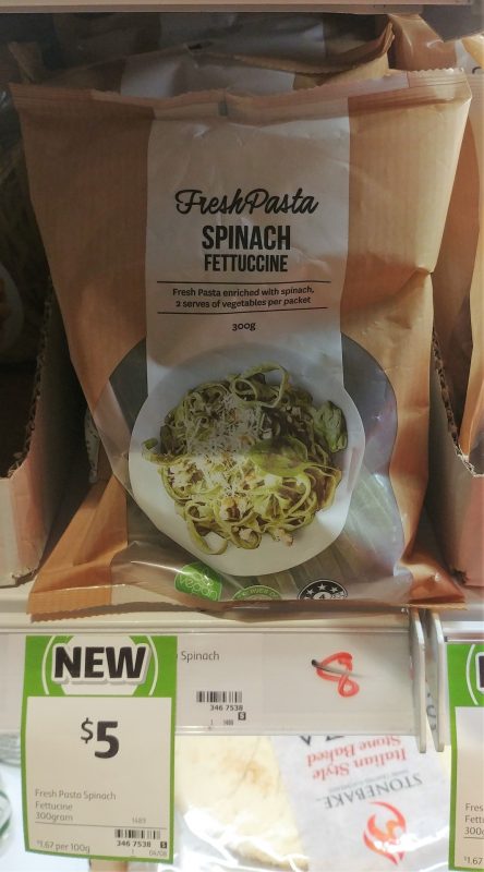 Panzetti 300g Fresh Pasta Fettuccine Spinach