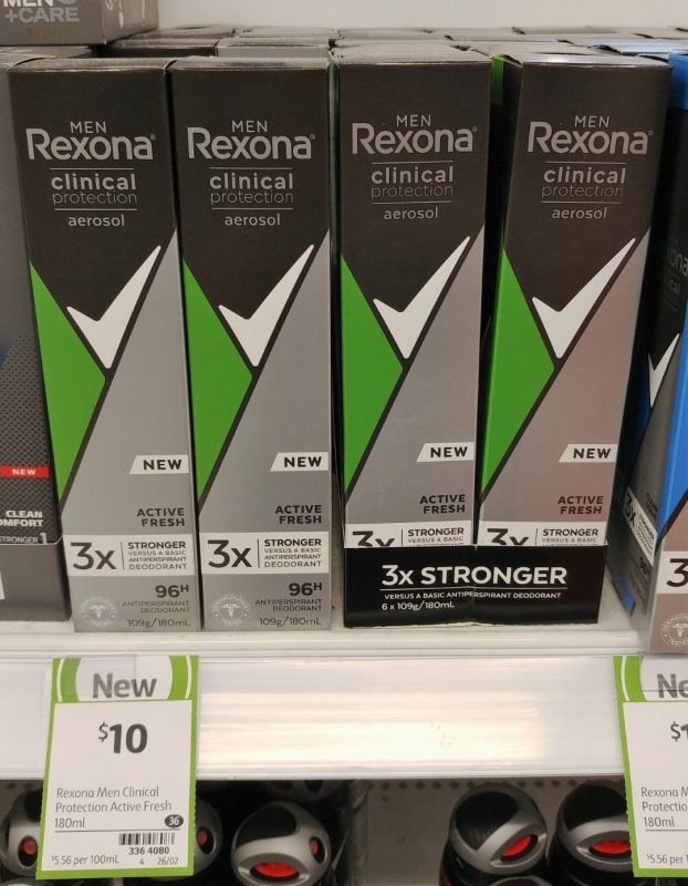 Rexona 180mL Antiperspirant Deodorant Men Clinical Protection Active Fresh