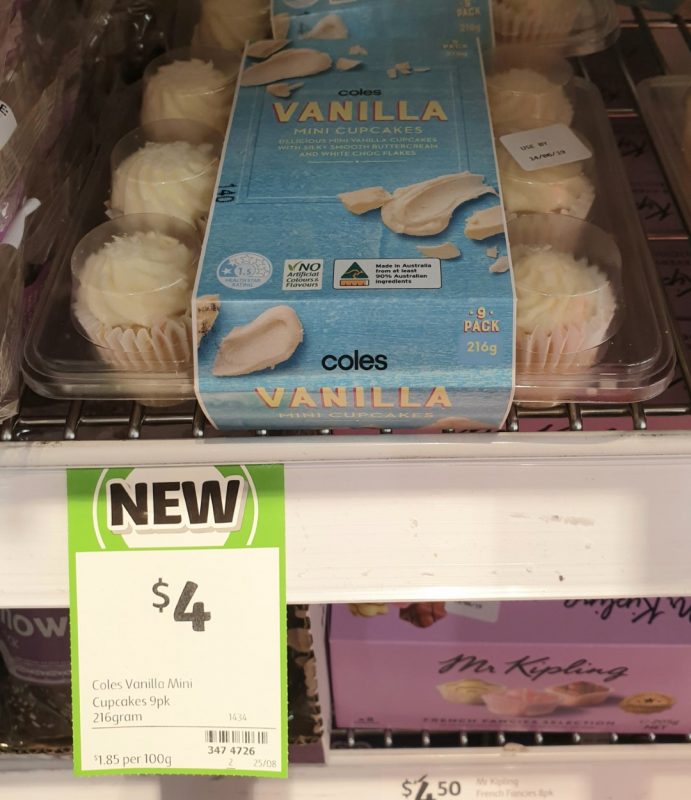 Coles 216g Cupcakes Mini Vanilla
