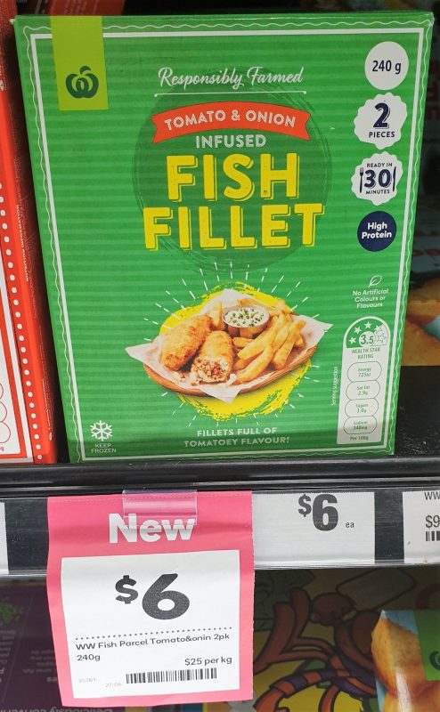 Woolworths 240g Fish Fillet Tomato & Onion