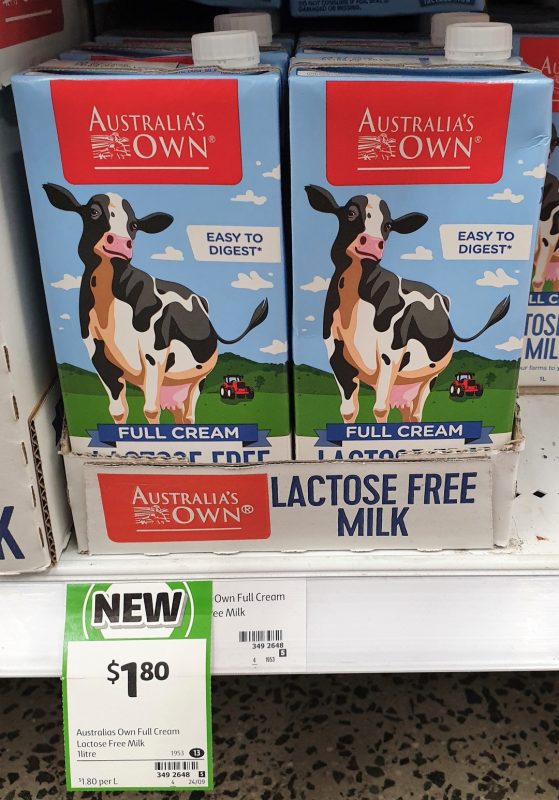 Australia's Own 1L Milk Full Cream Lactose Free