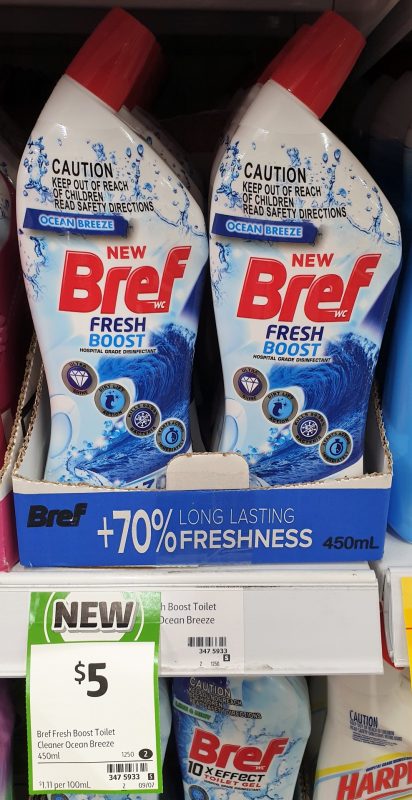Bref 450mL Fresh Boost Disinfectant Ocean Breeze
